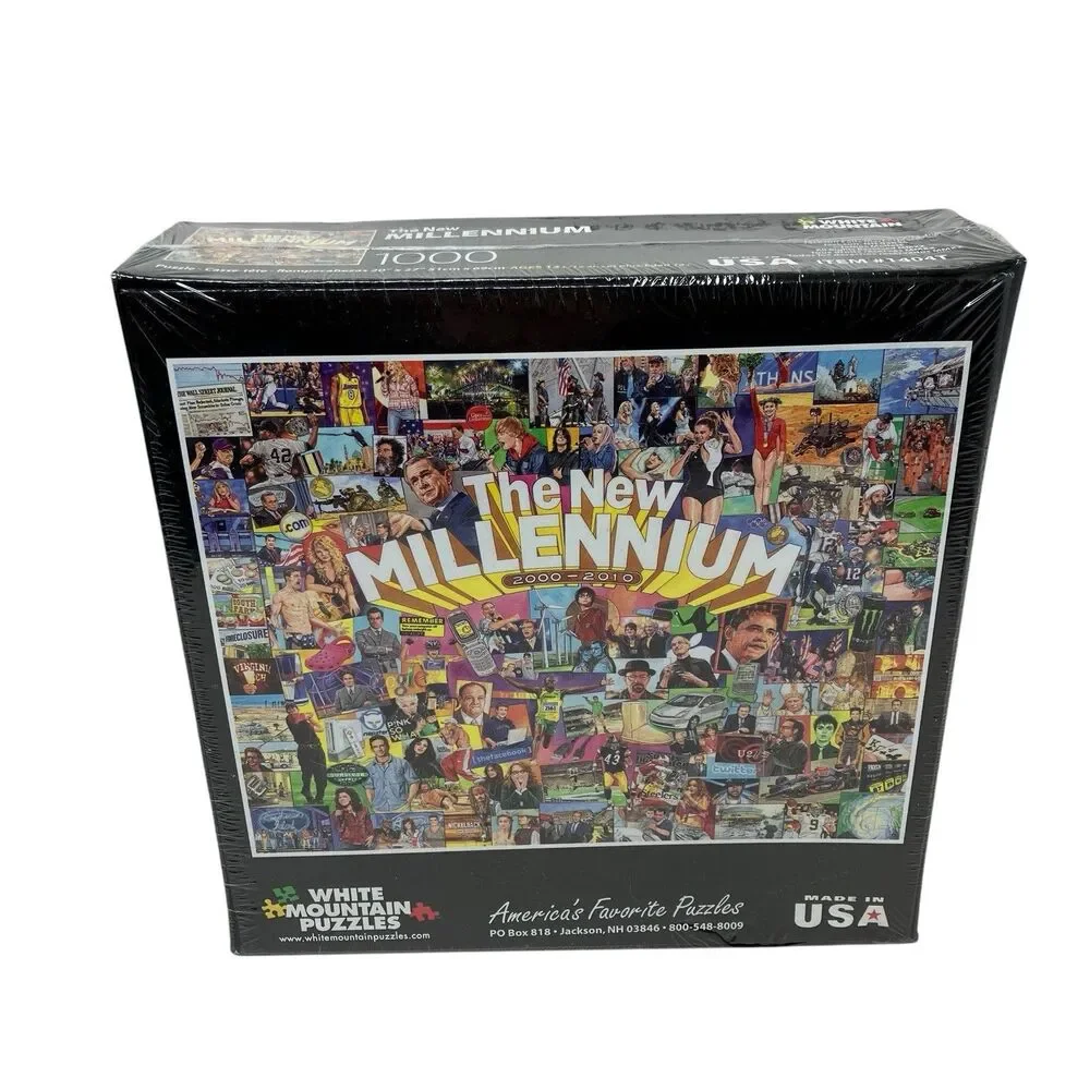 White Mountain Puzzle The New Millennium 1000 Piece 2000-2010 Made in USA New